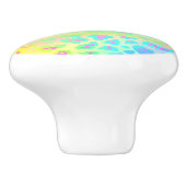 鮮やかなレインボーヒョウ柄名前をカスタムする セラミックノブ (側面)