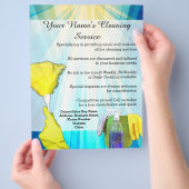 鮮やかなレイ ビジネスオフィス 清掃サービス フライヤー (手)