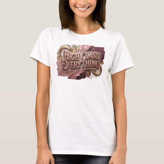 鮮やかなレッドの高級感あふれるTシャツ Tシャツ (正面)