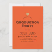 鮮やかなレトロカラートルフォト卒業 招待状 (裏面)