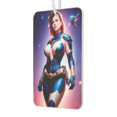 鮮やかなレトロ50年代の女性Sci Fi宇宙レンジャー カーエアーフレッシュナー (左)