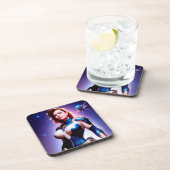 鮮やかなレトロ50年代の女性Sci Fi宇宙レンジャー コースター (右側)