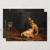 鮮やかなレトロ – イヴァン恐ろしいおよび彼の息子イヴァン 招待状 (正面/裏面)