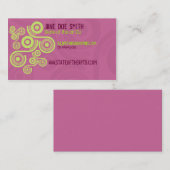 鮮やかなレトロ 名刺 (正面/裏面)