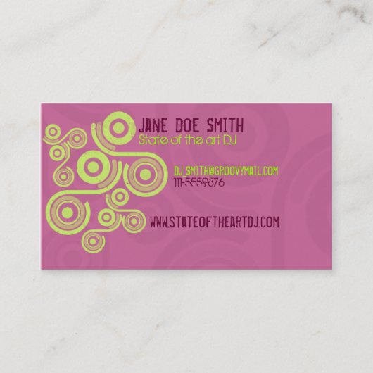 鮮やかなレトロ 名刺 (正面)