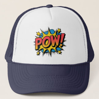 鮮やかなレトロPOW!ポップアートコミックスタイルのトラック帽 キャップ