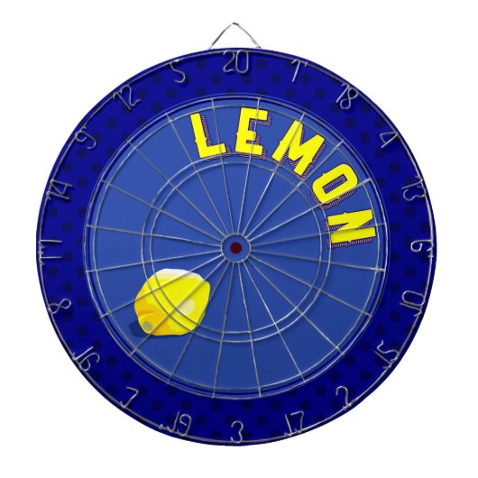鮮やかなレモン ダーツボード (正面)