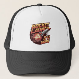 鮮やかなロケット打ち上げ トラッカーズハット キャップ