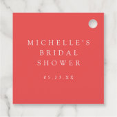 鮮やかなワイルドフラワーのブライダルシャワー フェイバータグ (裏面)