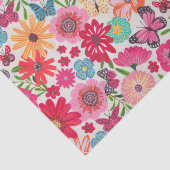 鮮やかなワイルドフラワーパターンのブライダルシャワー 薄葉紙 (詳細)