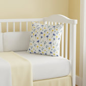 鮮やかなワイルドフラワー ポピー コーンフラワー クッション