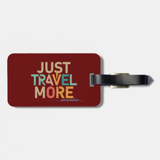 鮮やかなワンダーラスト:より多くのアクリル荷物を旅行 ラゲッジタグ (裏面横)