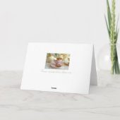 鮮やかなヴィンテージの茶またはコーヒーチューリップの挨拶状 カード (裏面)