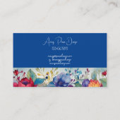 鮮やかなヴィンテージ標準の水彩フローラ 名刺 (裏面)