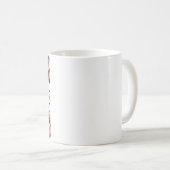 鮮やかな万華鏡の曼荼羅模様 コーヒーマグカップ (正面右)