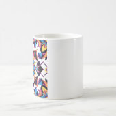 鮮やかな万華鏡の曼荼羅模様 コーヒーマグカップ (中央)