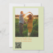 鮮やかな伝統的なカラフルな写真QRコードウェディング 招待状 (裏面)