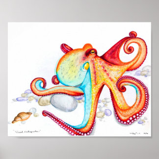 鮮やかな八角図 ポスター