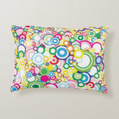 鮮やかな円のロット アクセントクッション (裏面)
