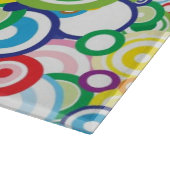 鮮やかな円のロット カッティングボード (角)