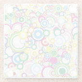 鮮やかな円のロット ガラスコースター (裏面)