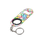 鮮やかな円のロット キーホルダー栓抜き (裏面アングル)