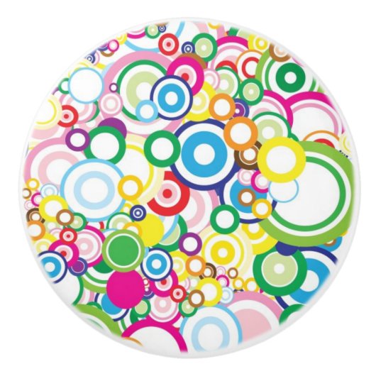 鮮やかな円のロット セラミックノブ (正面)