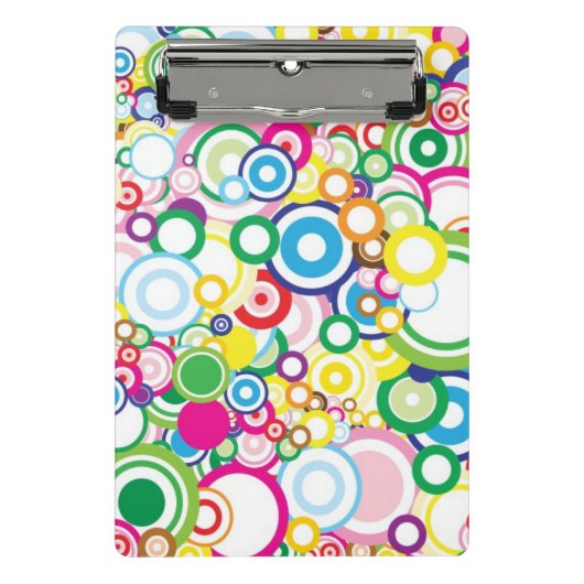 鮮やかな円のロット ミニクリップボード (正面)