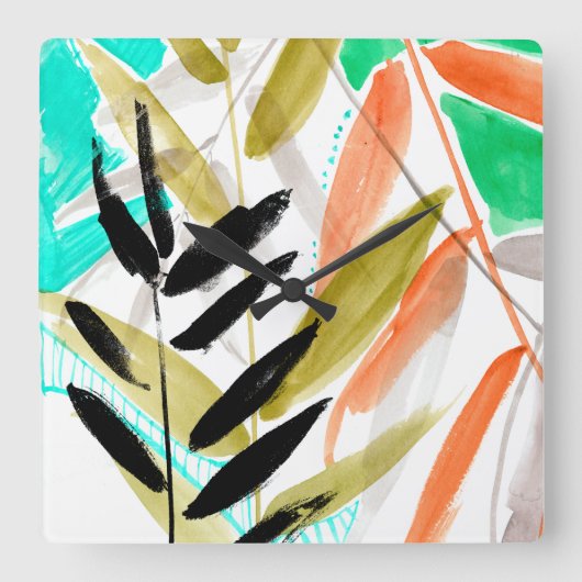 鮮やかな前線II スクエア壁時計 (正面)