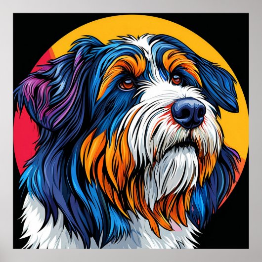鮮やかな創造性を表現する犬 ポスター (正面)