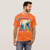 鮮やかな北極クマ Tシャツ (正面フル)