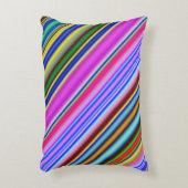 鮮やかな及び人目を引く多彩のストライプなパターン アクセントクッション (正面(垂直))