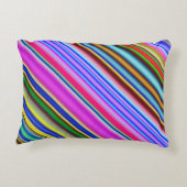 鮮やかな及び人目を引く多彩のストライプなパターン アクセントクッション (裏面)