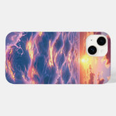 鮮やかな反射波を持つ海の夕日 Case-Mate iPhoneケース (裏面 (横))