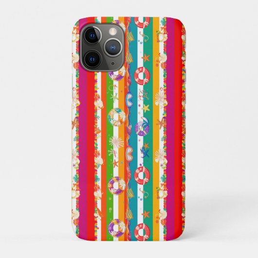 鮮やかな夏のビーチをテーマにしたデザイン Case-Mate iPhoneケース (裏)