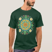 鮮やかな夏の曼荼羅Tシャツ – カラフルなデザイン Tシャツ (正面)