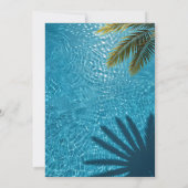 鮮やかな夏の楽園 トロピカル プールパーティー 招待状 (裏面)