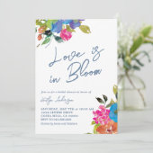 鮮やかな夏の花のブライダルシャワー 招待状 (スタンド正面)