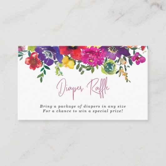 鮮やかな夏の花 おむつくじ エンクロージャーカード (正面)