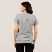 鮮やかな夏の草原の花束 クリーンエッジクリップアート トライブレンドTシャツ (裏面全面)