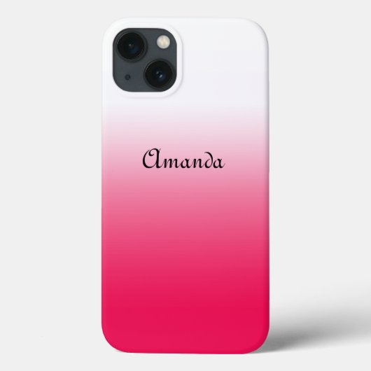 鮮やかな夏の赤と白のグラデーションオンブレ Case-Mate iPhoneケース (裏面)