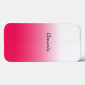 鮮やかな夏の赤と白のグラデーションオンブレ Case-Mate iPhoneケース (裏面 (横))