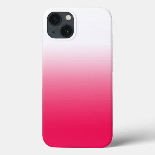 鮮やかな夏の赤と白のグラデーションオンブレ Case-Mate iPhoneケース (裏面)