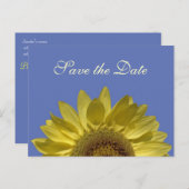 鮮やかな夏の黄色いヒマワリは日付を除く 案内ポストカード (正面/裏面)