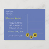 鮮やかな夏の黄色いヒマワリは日付を除く 案内ポストカード (裏面)