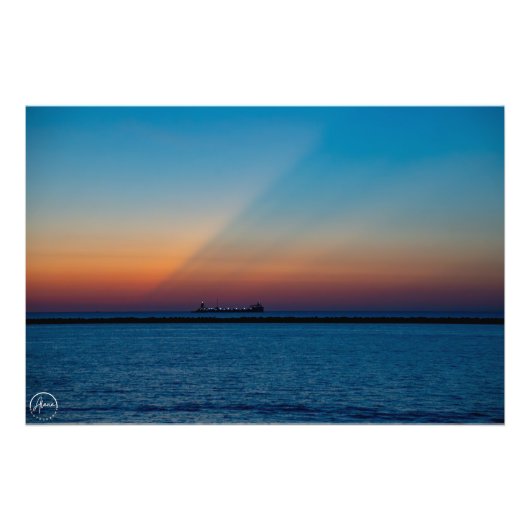 鮮やかな夕焼け空 フォトプリント            (正面)