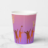 鮮やかな夕焼け 現代的なテクノロジー 卒業祝い 紙コップ (右)