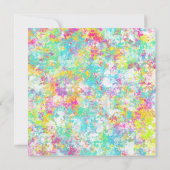 鮮やかな多色の結婚式招待状 ボールドなデザイン セーブザデート (裏面)