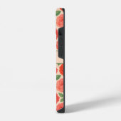 鮮やかな多色バラの名前パターン iPhoneケース (左側面)