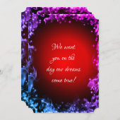 鮮やかな多色抽象的な結婚式の招待状 招待状 (正面/裏面)